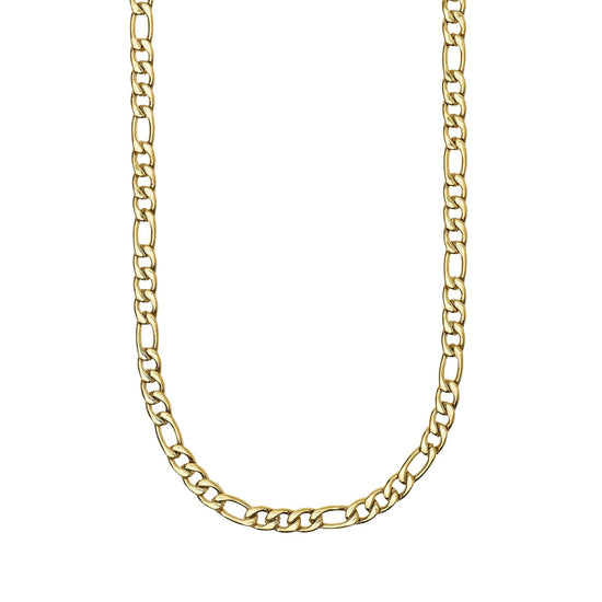 Collana Kidult Style in acciaio dorato catena figaro da uomo MISURA UNICA