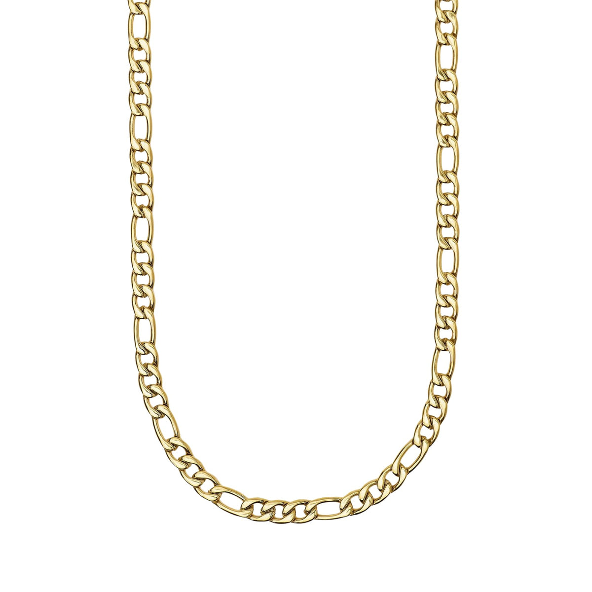 Collana Kidult Style in acciaio dorato catena figaro da uomo MISURA UNICA