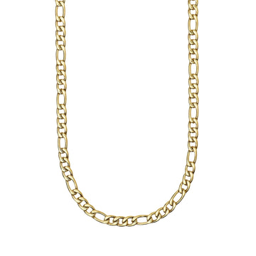 Collana Kidult Style in acciaio dorato catena figaro da uomo MISURA UNICA