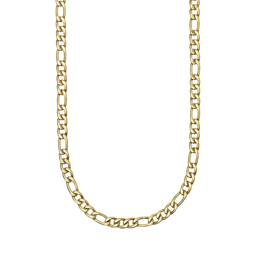 Collana Kidult Style in acciaio dorato catena figaro da uomo MISURA UNICA