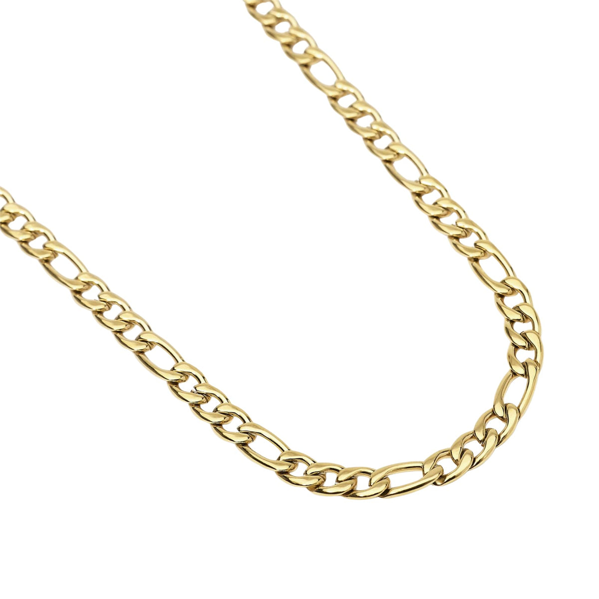 Collana Kidult Style in acciaio dorato catena figaro da uomo MISURA UNICA