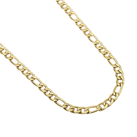 Collana Kidult Style in acciaio dorato catena figaro da uomo MISURA UNICA