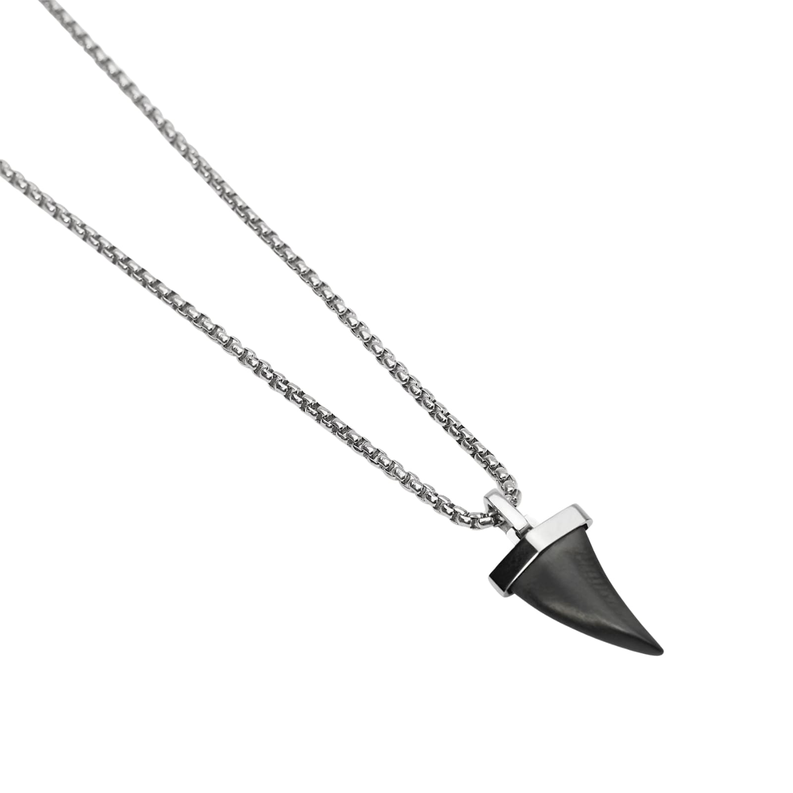 Collana Kidult Style in acciaio pendente dente di squalo uomo MISURA UNICA