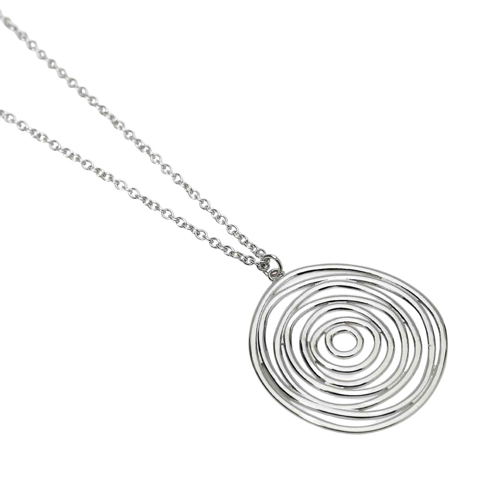 Collana catena Kidult Style in acciaio pendente vortice MISURA UNICA