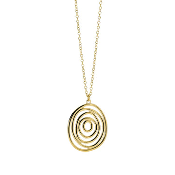 Collana Kidult Style in acciaio pvd oro pendente vortice MISURA UNICA