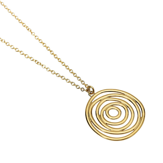 Collana Kidult Style in acciaio pvd oro pendente vortice MISURA UNICA