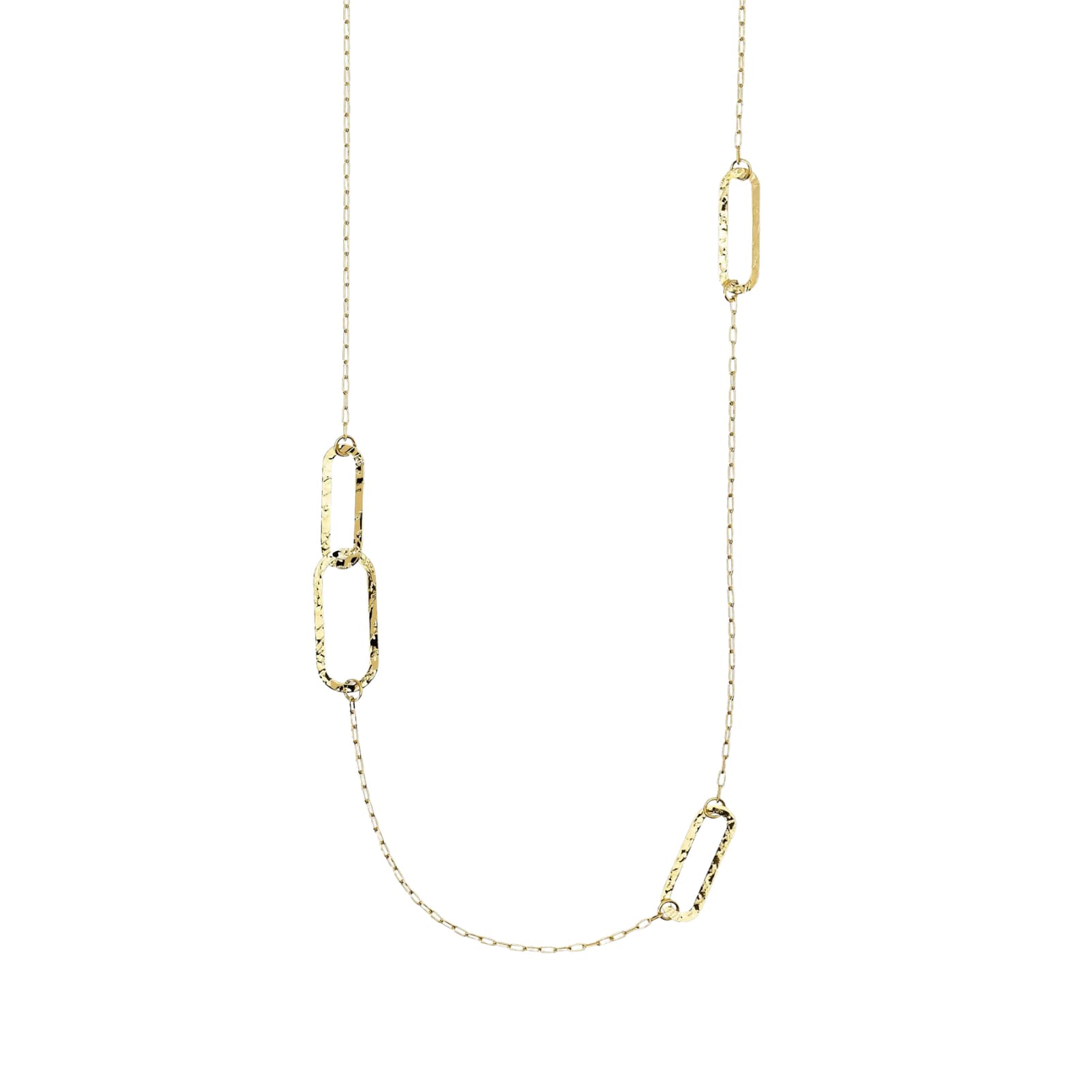 Collana lunga Kidult Style in acciaio pvd oro maglie allungate MISURA UNICA