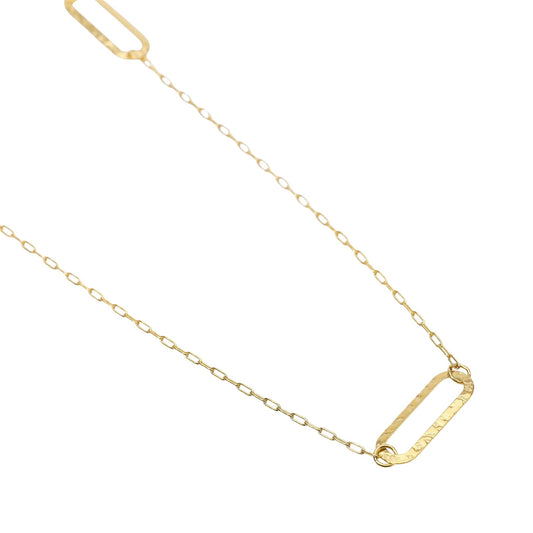 Collana lunga Kidult Style in acciaio pvd oro maglie allungate MISURA UNICA