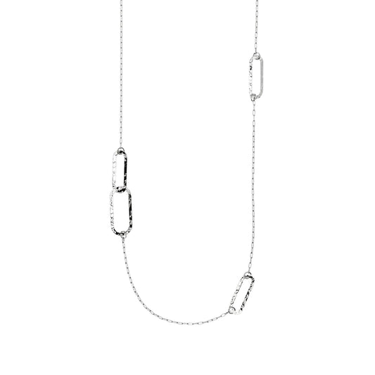 Collana lunga Kidult Style in acciaio maglie allungate MISURA UNICA