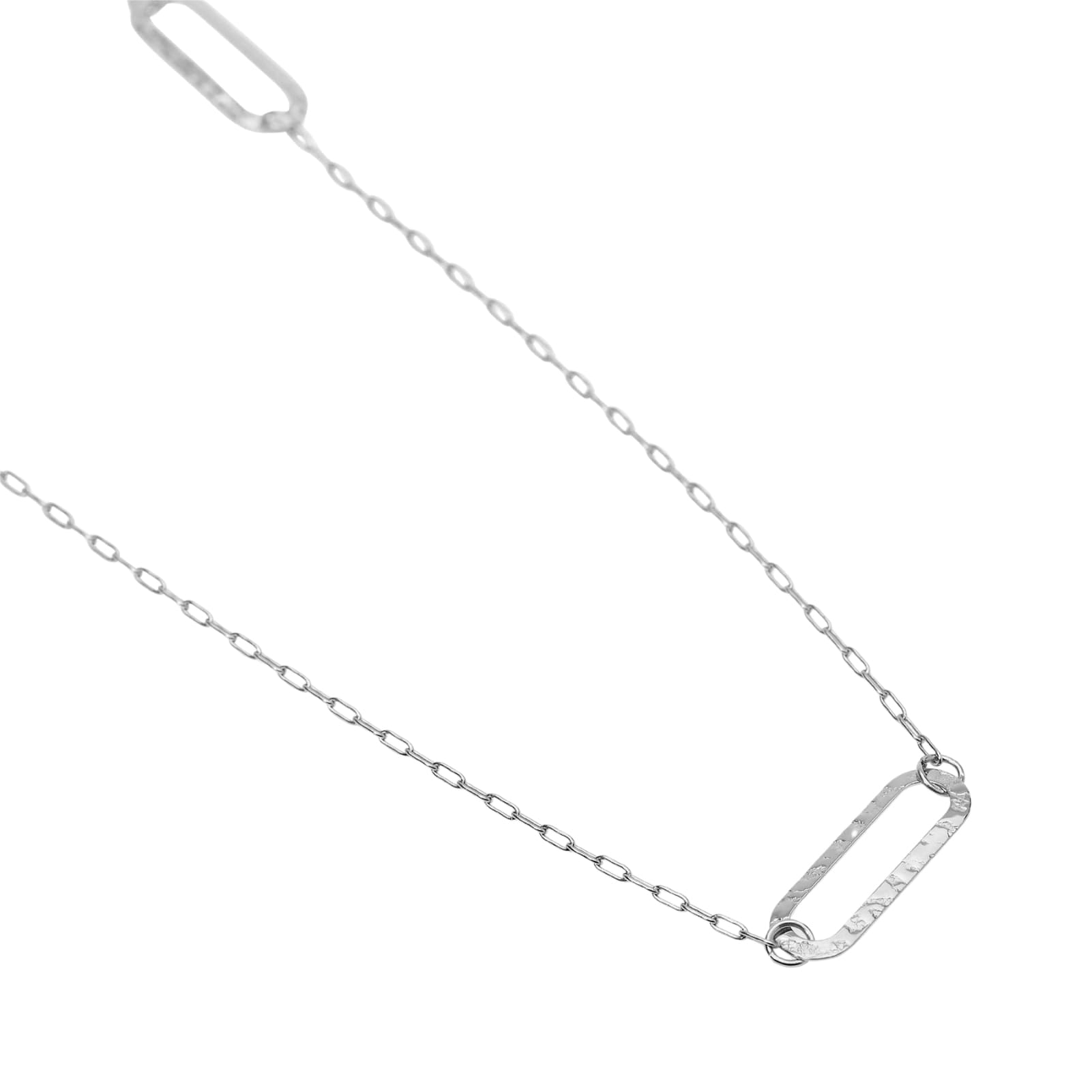 Collana lunga Kidult Style in acciaio maglie allungate MISURA UNICA