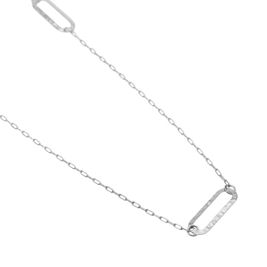 Collana lunga Kidult Style in acciaio maglie allungate MISURA UNICA