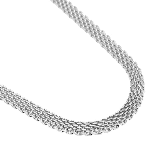 Collana girocollo Kidult Style in acciaio con catena mesh MISURA UNICA