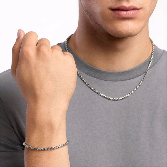 Collana catena veneta Kidult Style 57 in acciaio da uomo MISURA UNICA