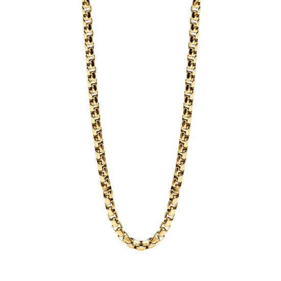 Collana catena veneta Kidult Style 57 in acciaio pvd oro MISURA UNICA