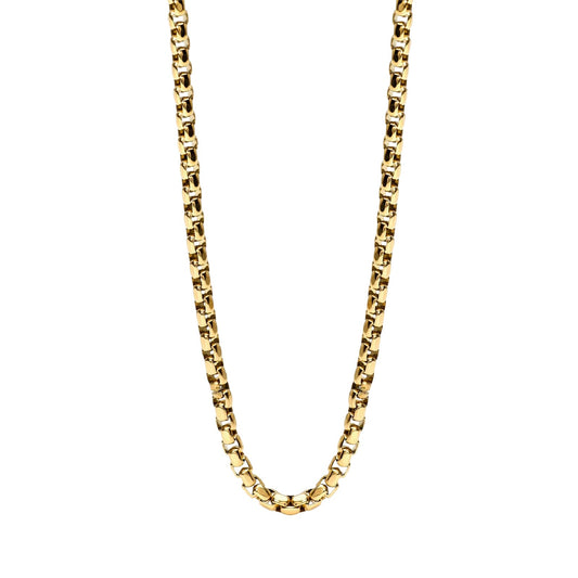 Collana catena veneta Kidult Style 57 in acciaio pvd oro MISURA UNICA