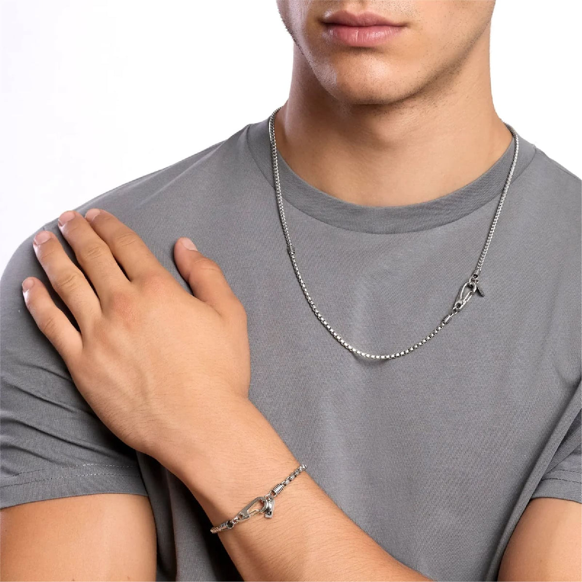 Collana catena veneta Kidult Style 62 in acciaio da uomo MISURA UNICA