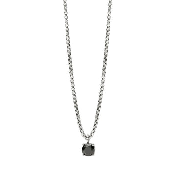Collana catena veneta Kidult Style 53 in acciaio zircone nero MISURA UNICA