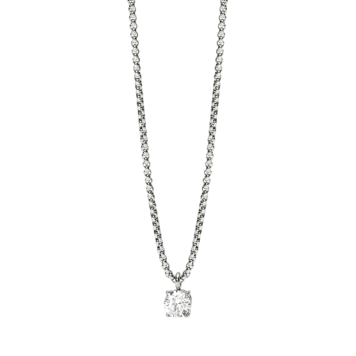 Collana catena veneta Kidult Style 53 in acciaio zircone MISURA UNICA