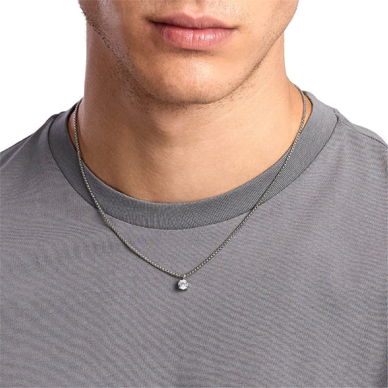 Collana catena veneta Kidult Style 53 in acciaio zircone MISURA UNICA