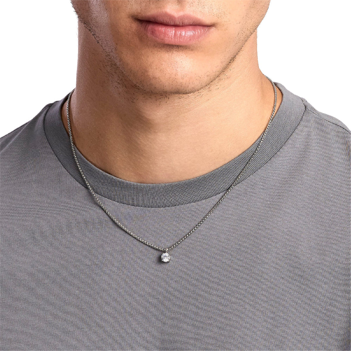 Collana catena veneta Kidult Style 53 in acciaio zircone MISURA UNICA