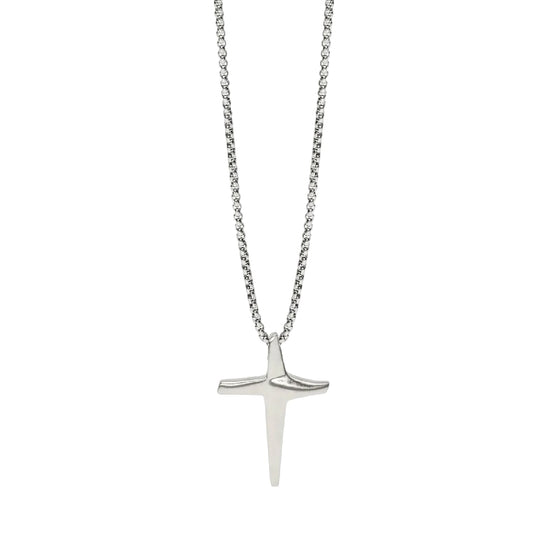 Collana catena veneta Kidult Style 01 in acciaio croce MISURA UNICA