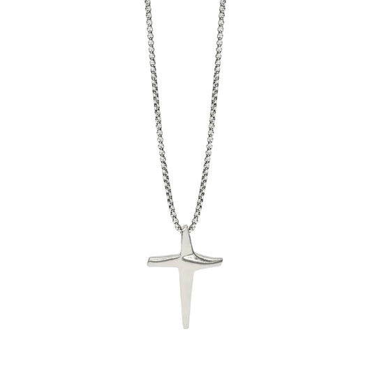 Collana catena veneta Kidult Style 01 in acciaio croce MISURA UNICA