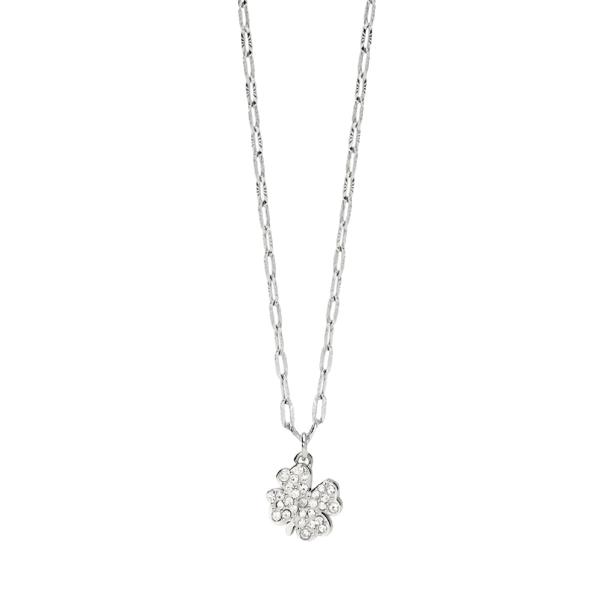 Collana catena fancy Kidult Style 99 in acciaio quadrifoglio MISURA UNICA