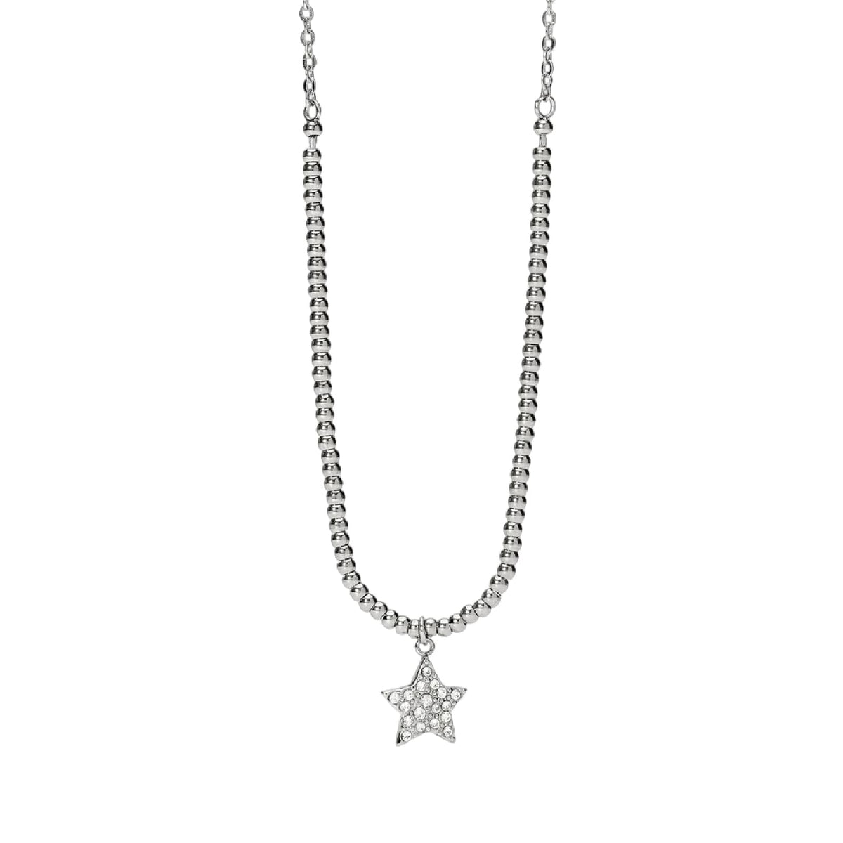 Collana catena rolò Kidult Style 100 in acciaio sfere stella MISURA UNICA