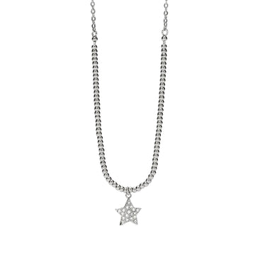 Collana catena rolò Kidult Style 100 in acciaio sfere stella MISURA UNICA