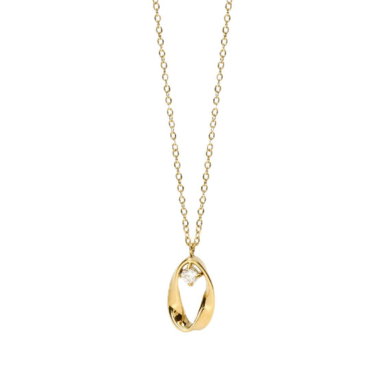 Collana catena rolò Kidult Style 86 in acciaio dorato ritorto MISURA UNICA