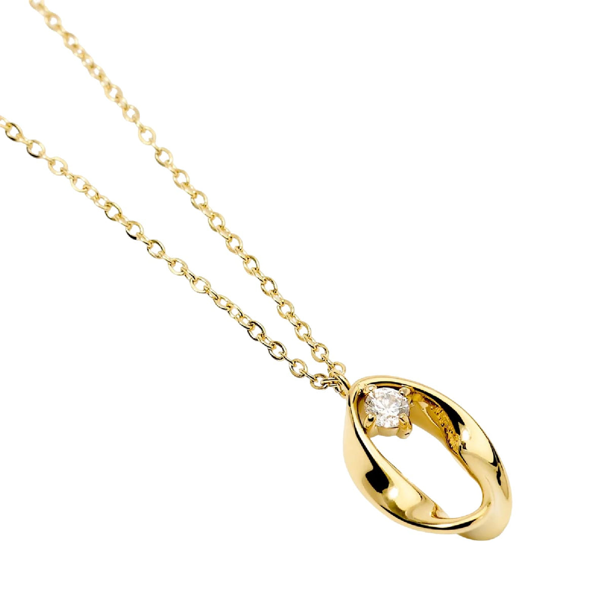 Collana catena rolò Kidult Style 86 in acciaio dorato ritorto MISURA UNICA