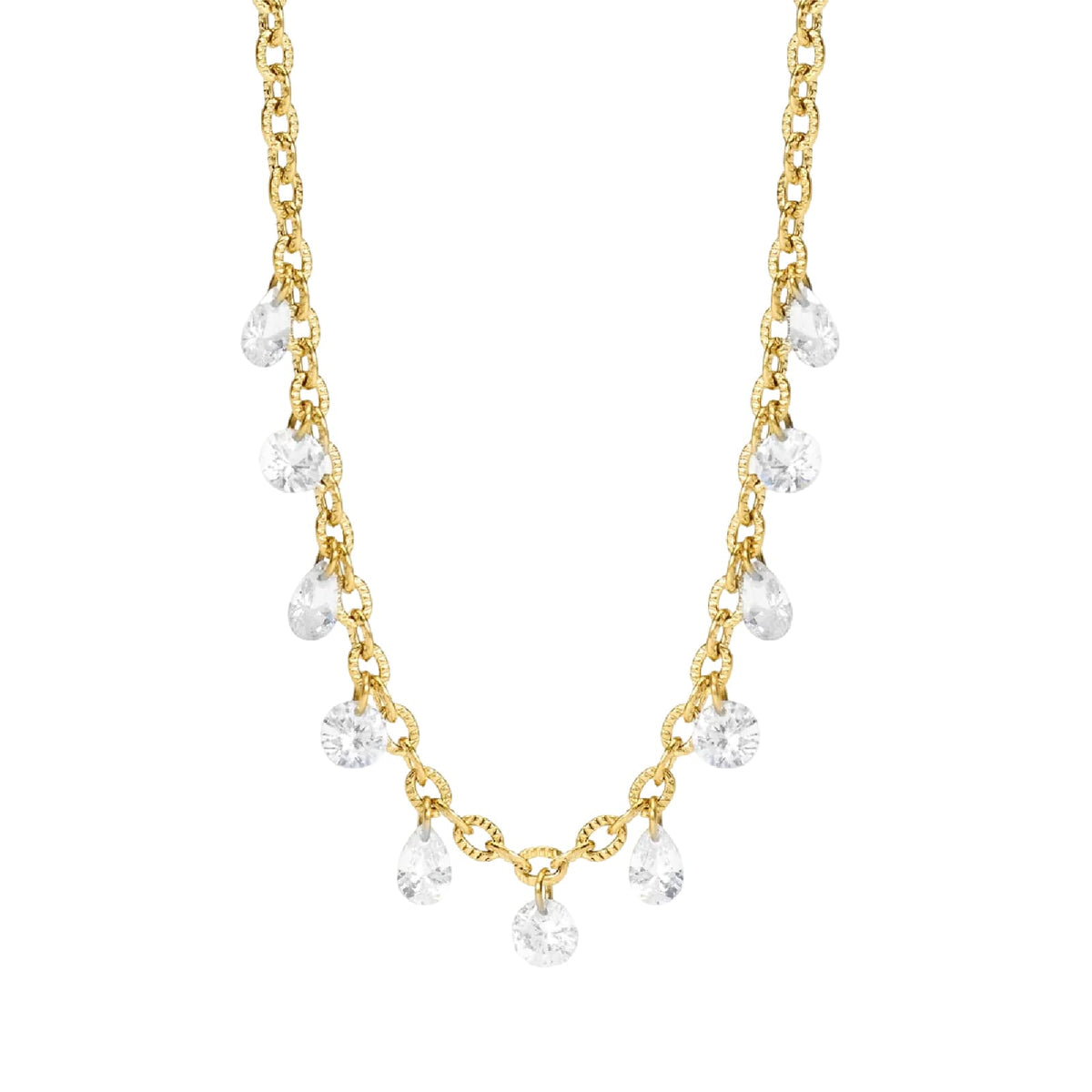 Collana catena fancy Kidult Style 101 in acciaio dorato glass MISURA UNICA
