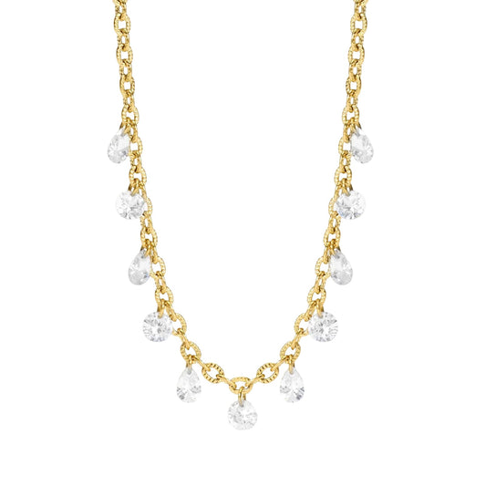 Collana catena fancy Kidult Style 101 in acciaio dorato glass MISURA UNICA