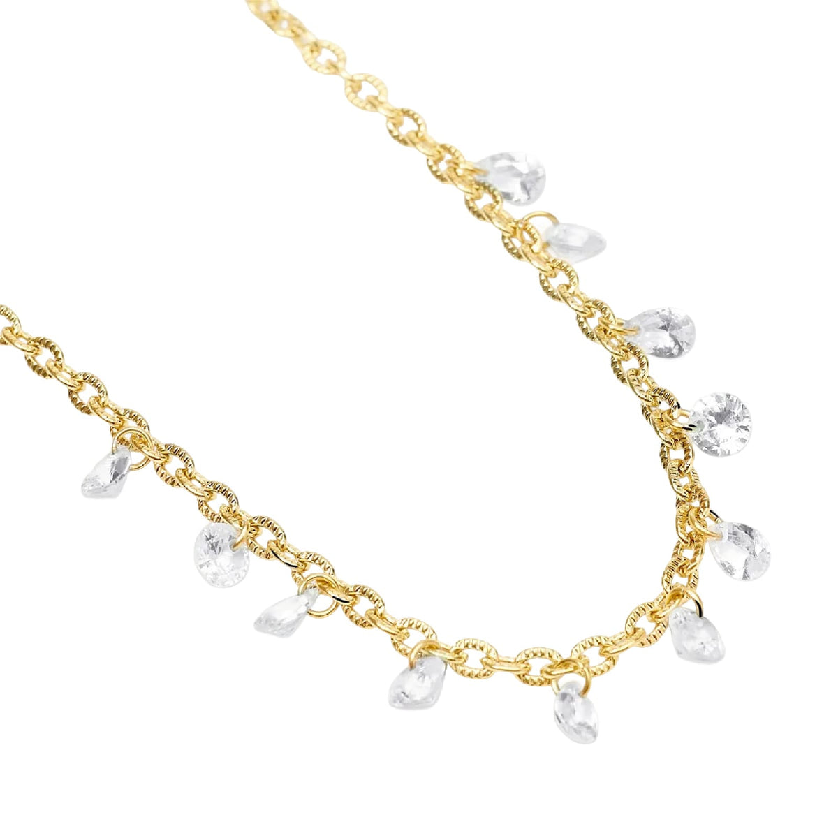 Collana catena fancy Kidult Style 101 in acciaio dorato glass MISURA UNICA
