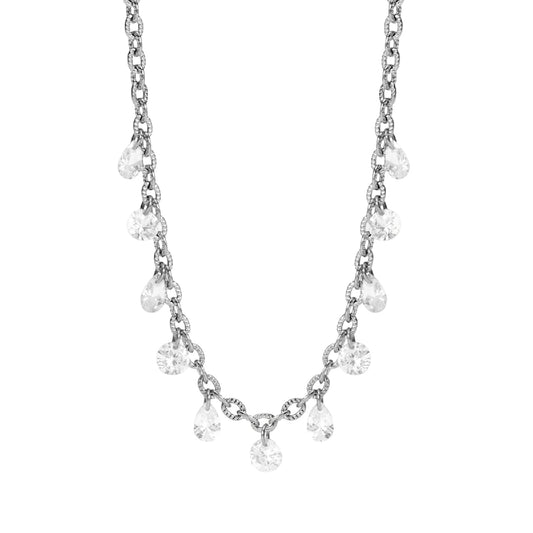 Collana catena fancy Kidult Style 101 in acciaio e glass MISURA UNICA