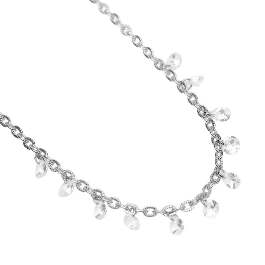 Collana catena fancy Kidult Style 101 in acciaio e glass MISURA UNICA