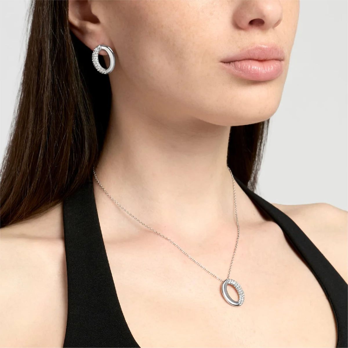 Collana catena forzatina Kidult Style 87 in acciaio pendente MISURA UNICA