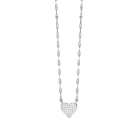 Collana catena fancy Kidult Style 97 in acciaio cuore MISURA UNICA