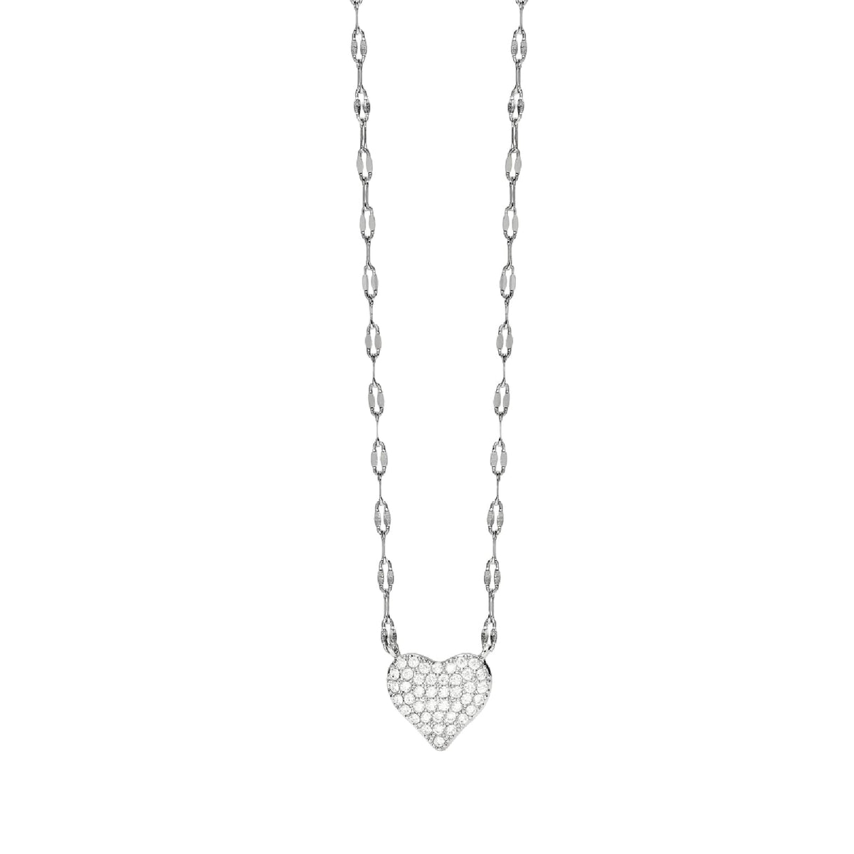 Collana catena fancy Kidult Style 97 in acciaio cuore MISURA UNICA