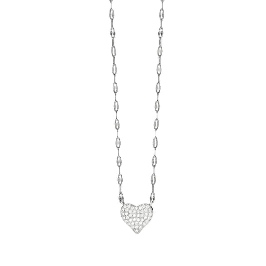 Collana catena fancy Kidult Style 97 in acciaio cuore MISURA UNICA