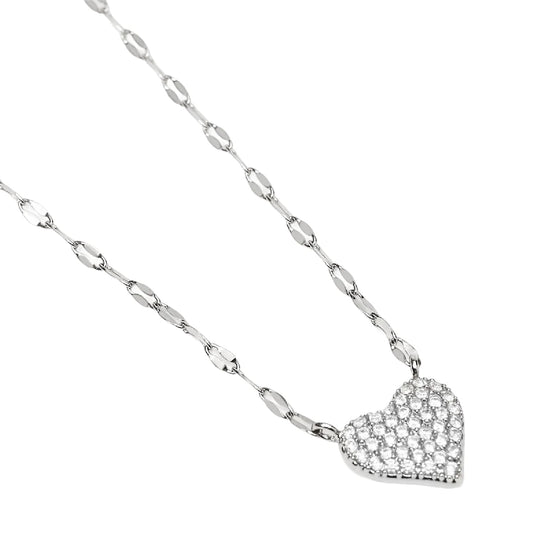 Collana catena fancy Kidult Style 97 in acciaio cuore MISURA UNICA