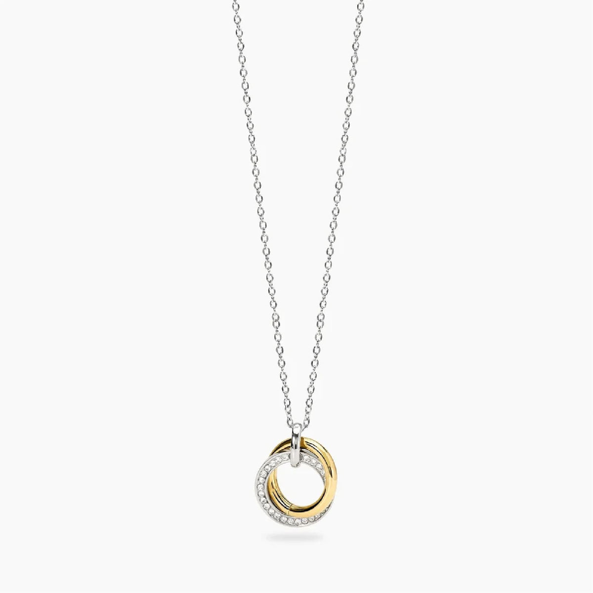 Collana catena Kidult Style 88 in acciaio pendenti bicolore MISURA UNICA