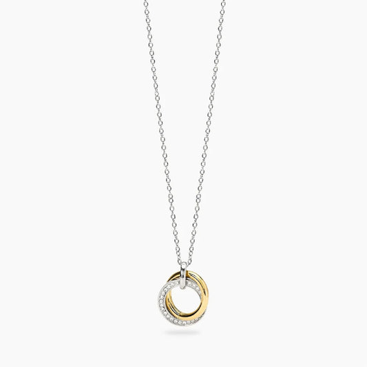 Collana catena Kidult Style 88 in acciaio pendenti bicolore MISURA UNICA