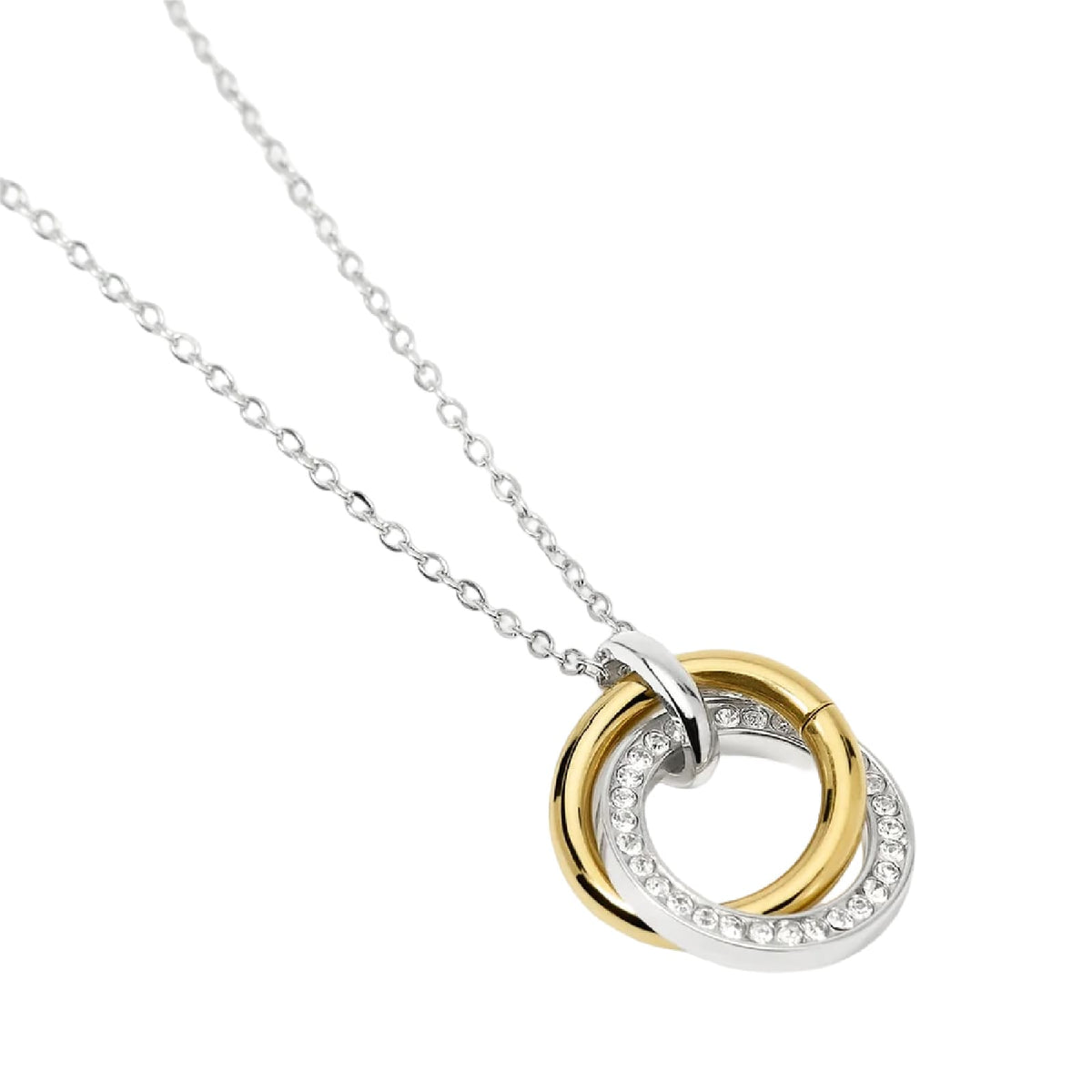 Collana catena Kidult Style 88 in acciaio pendenti bicolore MISURA UNICA