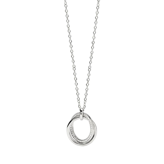Collana catena Kidult Style 88 in acciaio pendenti intreciati MISURA UNICA