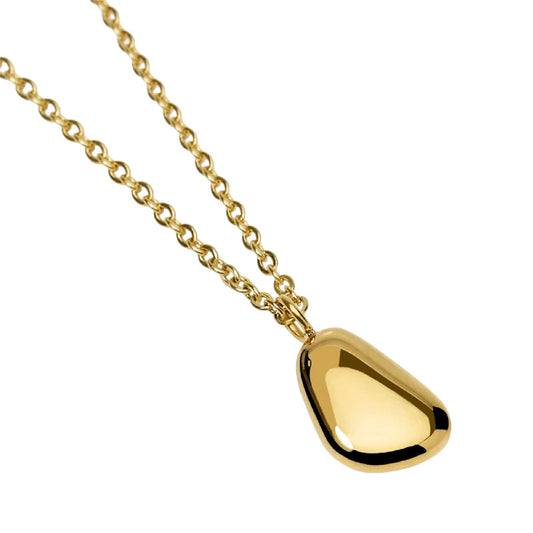 Collana catena rolò Kidult Style 77 in acciaio dorato pendente MISURA UNICA