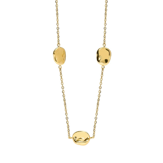 Collana catena rolò Kidult Style 46 in acciaio dorato elementi MISURA UNICA