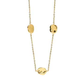 Collana catena rolò Kidult Style 46 in acciaio dorato elementi MISURA UNICA