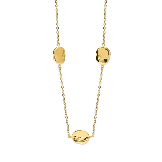 Collana catena rolò Kidult Style 46 in acciaio dorato elementi MISURA UNICA