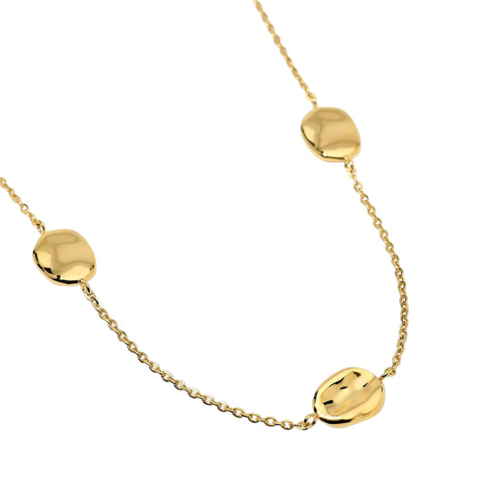 Collana catena rolò Kidult Style 46 in acciaio dorato elementi MISURA UNICA